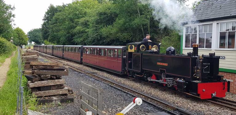 Arriving into Aylsham Station by steam train